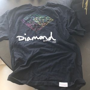 Black short sleeve Diamond tee shirt